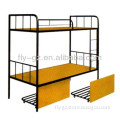 metal beds for school domitory furniture/ strong metal used hostel bed with desk/ single metal bunk bed with wood desk beneath